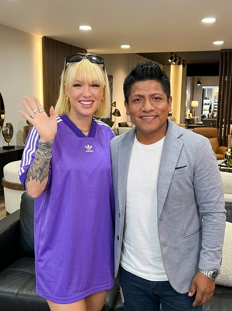 Abran Lajo junto a Leslie Shaw